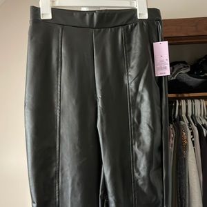 Leather Flare Pants